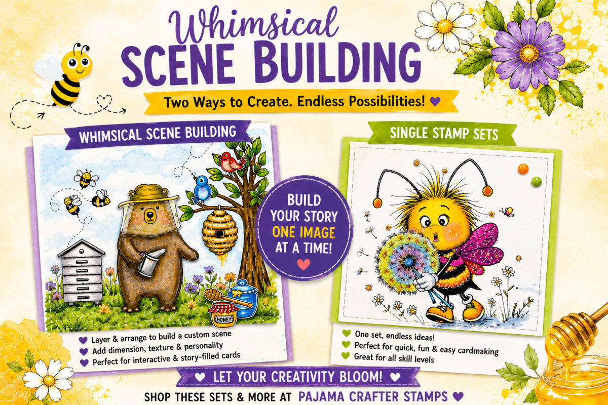 Happy Bee Day with Pajama Crafter Stamps!&nbsp;🐝💛