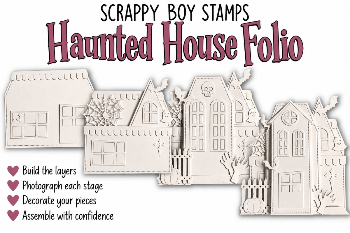 👻 Haunted House Folio Die | Scrappy Boy&nbsp;Stamps